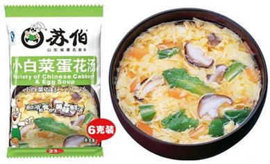 休閑食品代理知名廠商產品蘇伯小白菜蛋花湯