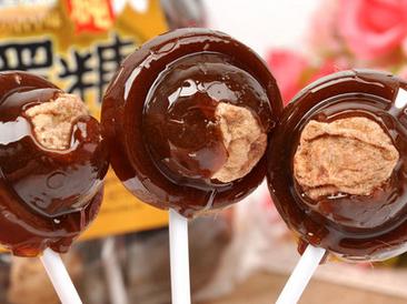 素手浣花黑糖棒棒糖產品實景